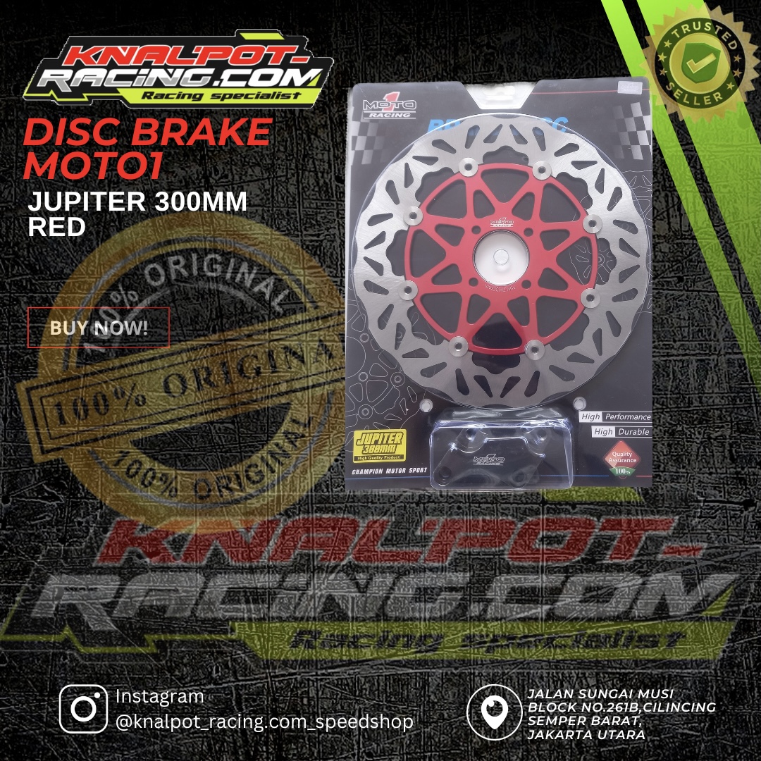 PIRINGAN DISC BRAKE JUPITER MOTO1 300MM RED